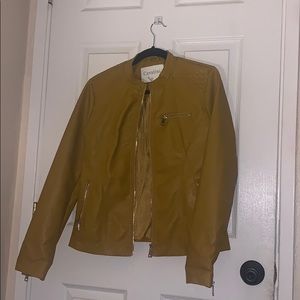 Mustard leather jacket